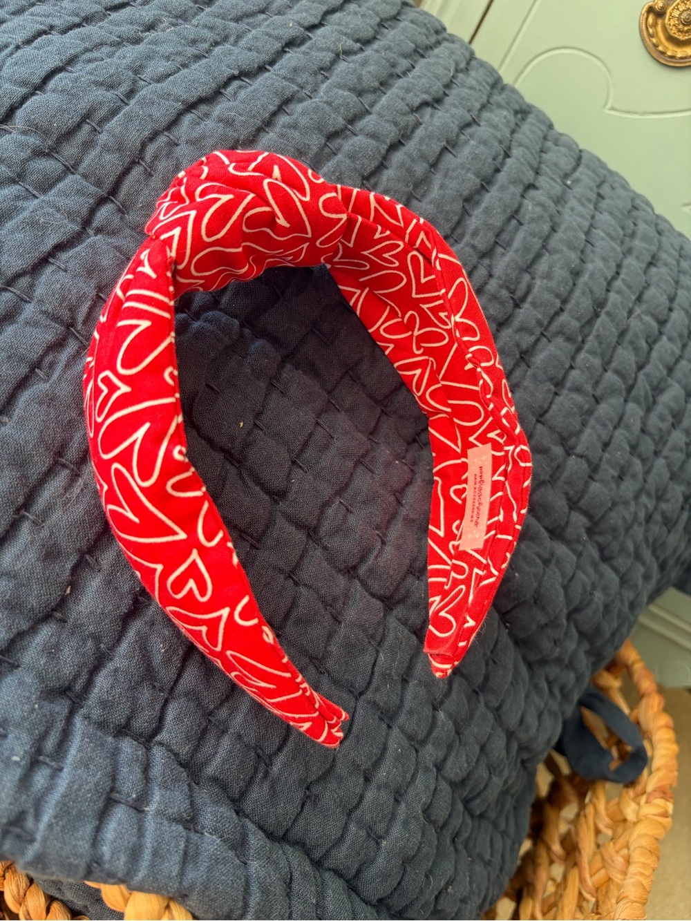 Red Heart Topknot Headband by popfizzcheers